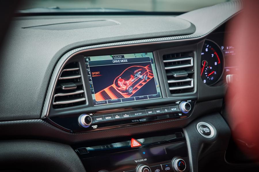 Детали интерьера Hyundai Elantra Sport (AD) 2019 года  (AU) (фото 8 из 15)